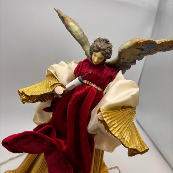Vintage Christmas Angel Tree Topper Christmas Decor with Lights Not Working - Picture 13 of 16